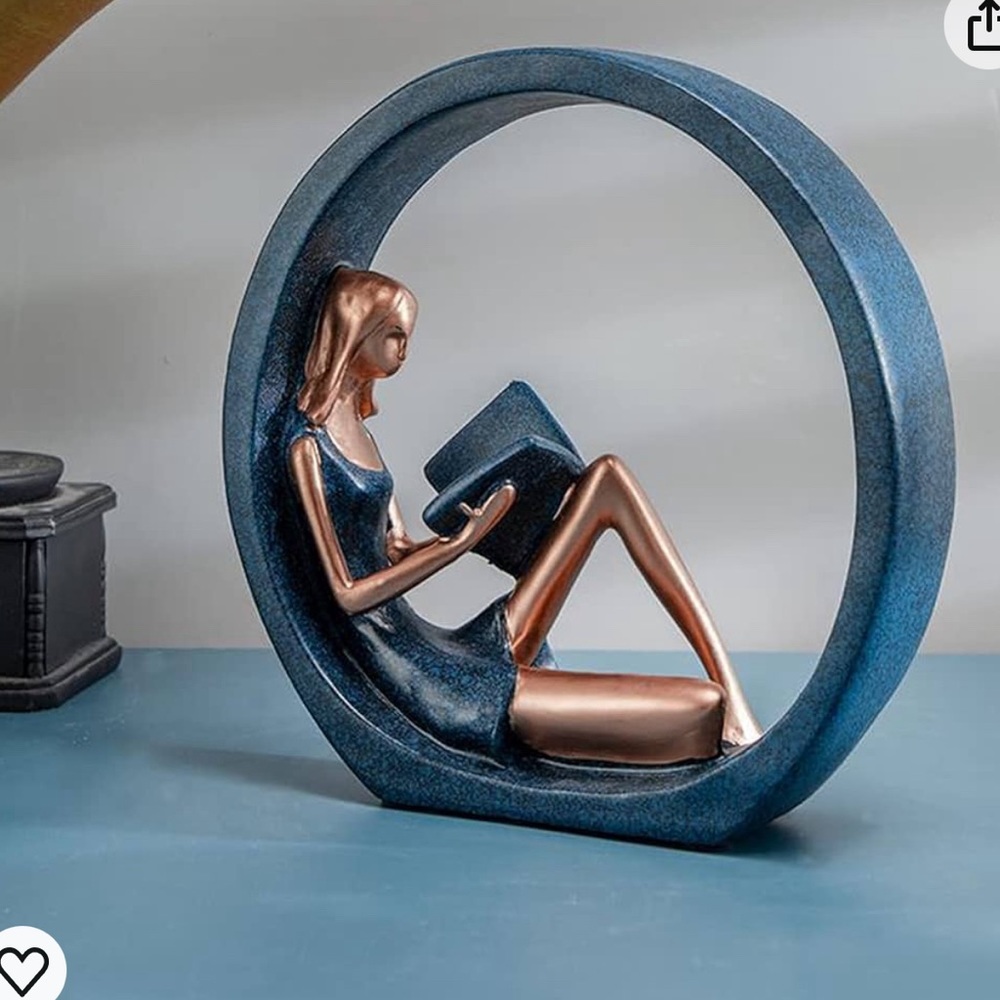 Reading girls Resin statue home decor